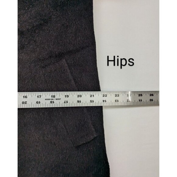 Andean Alpaka And Wool Women's Classic Black Overcoat Size 8 - Picture 14 of 16